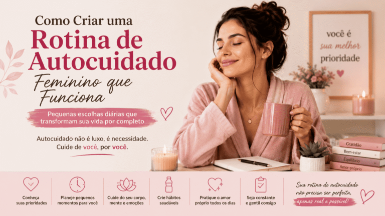 COMO CRIAR UMA ROTINA DE AUTO CUIDADO FEMININO QUE FUNCIONA
