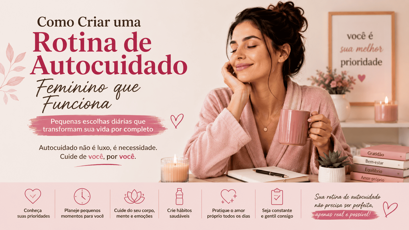 COMO CRIAR UMA ROTINA DE AUTO CUIDADO FEMININO QUE FUNCIONA